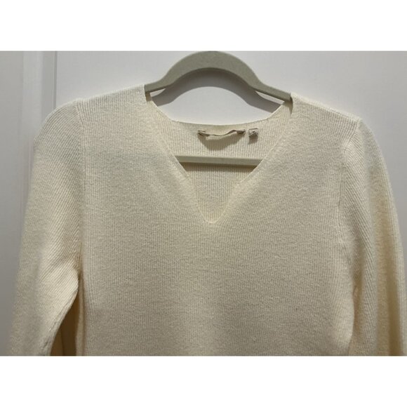 Soft Surroundings Sweater Medium Winter White Long Sleeve VNeck - Picture 2 of 7